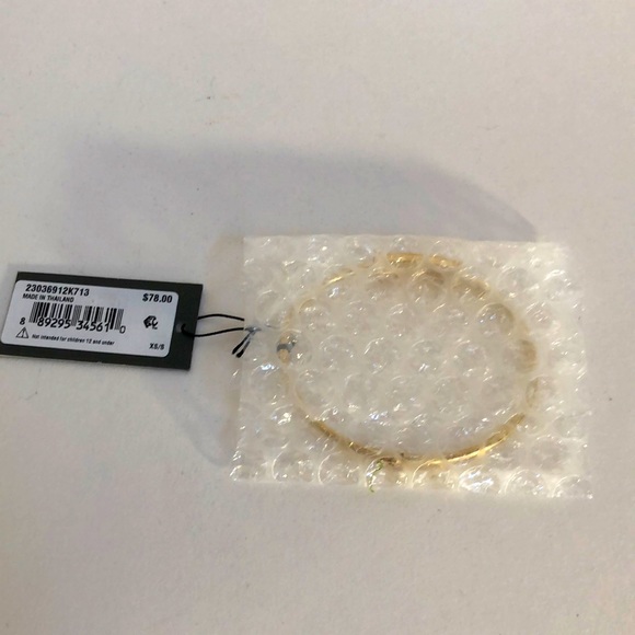 ALLSAINTS Magnetic Stackable Bracelet In Gold Tone Metal SZ XS/S - Picture 2 of 10